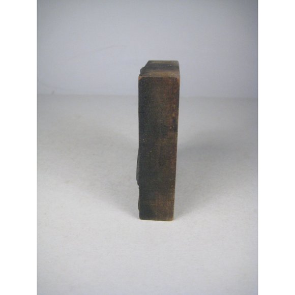 Vintage Metal Wood Letterpress Print Block Stamp Person Magnifying Glass Detecti - Picture 5 of 11